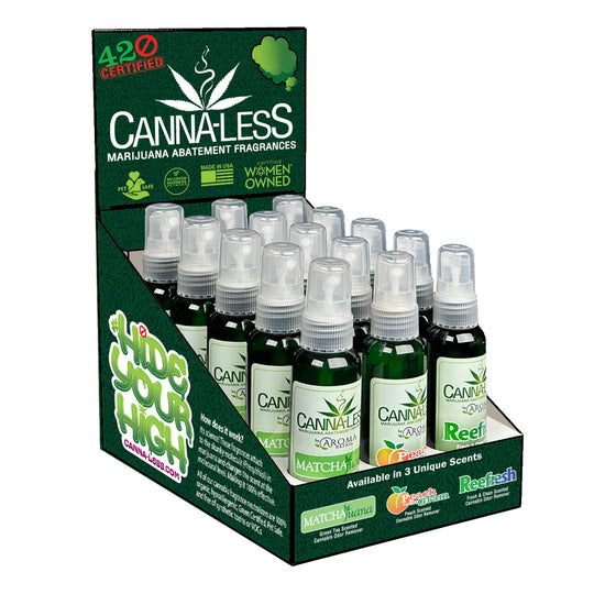 Canna-Less 2oz Room Spray Display Box – 15 Bottles