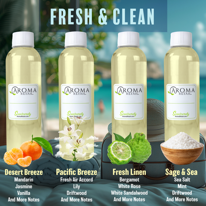 Fresh & Clean 2oz / 59ml Fragrance Oil Bundle Pack – Aroma Retail