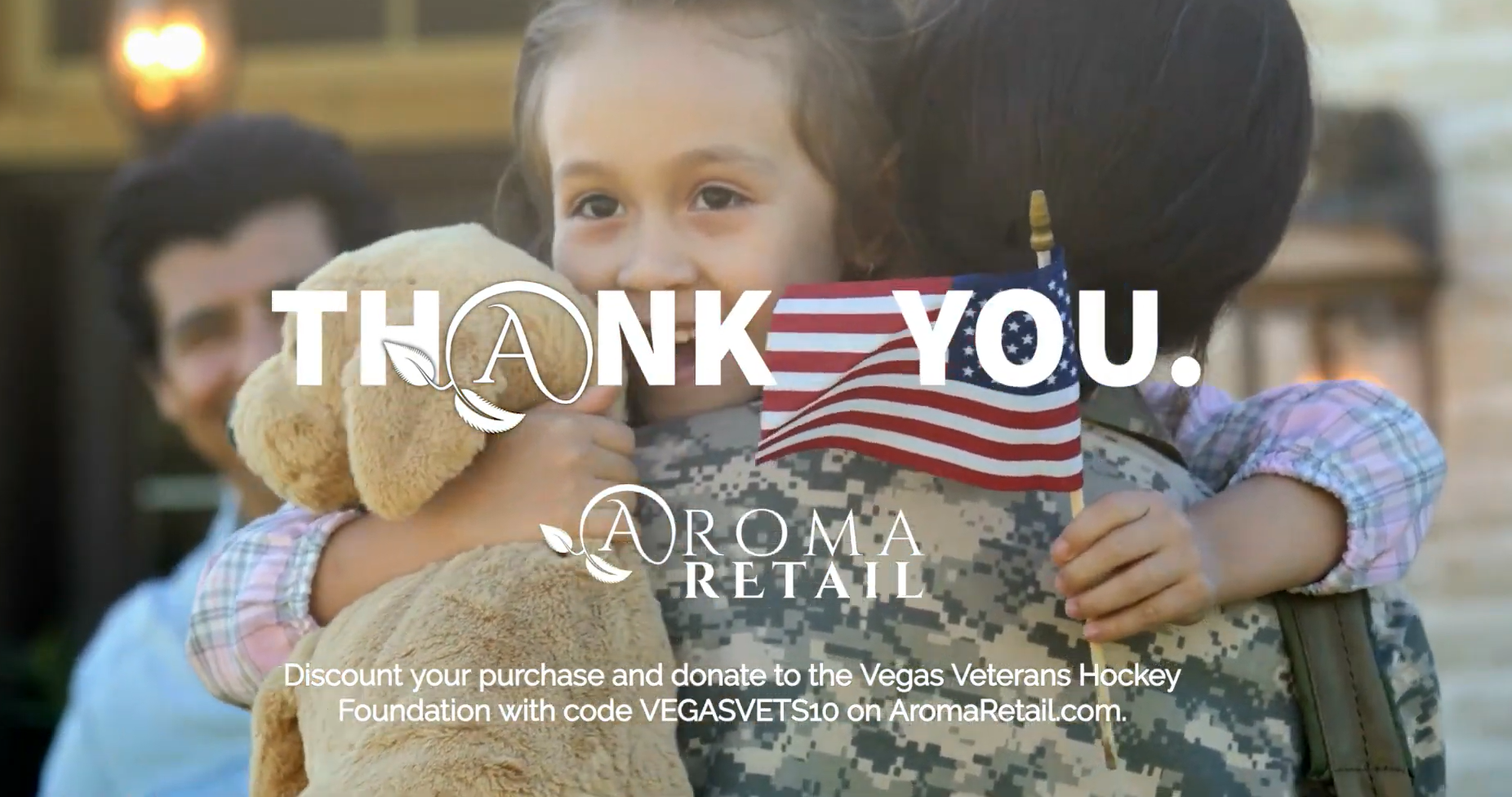 veteran's day thank you from aroma retail
